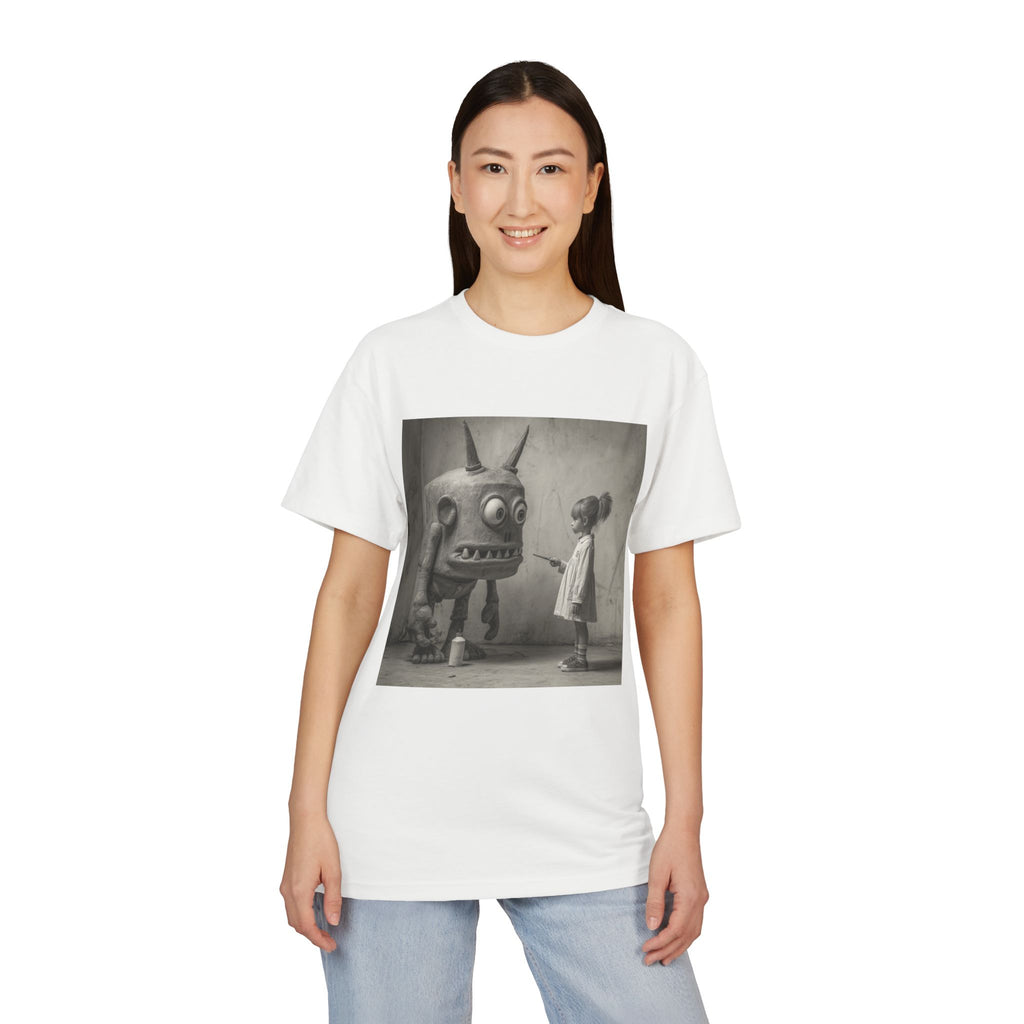 Retro Monochrome Monster Encounter T-Shirt