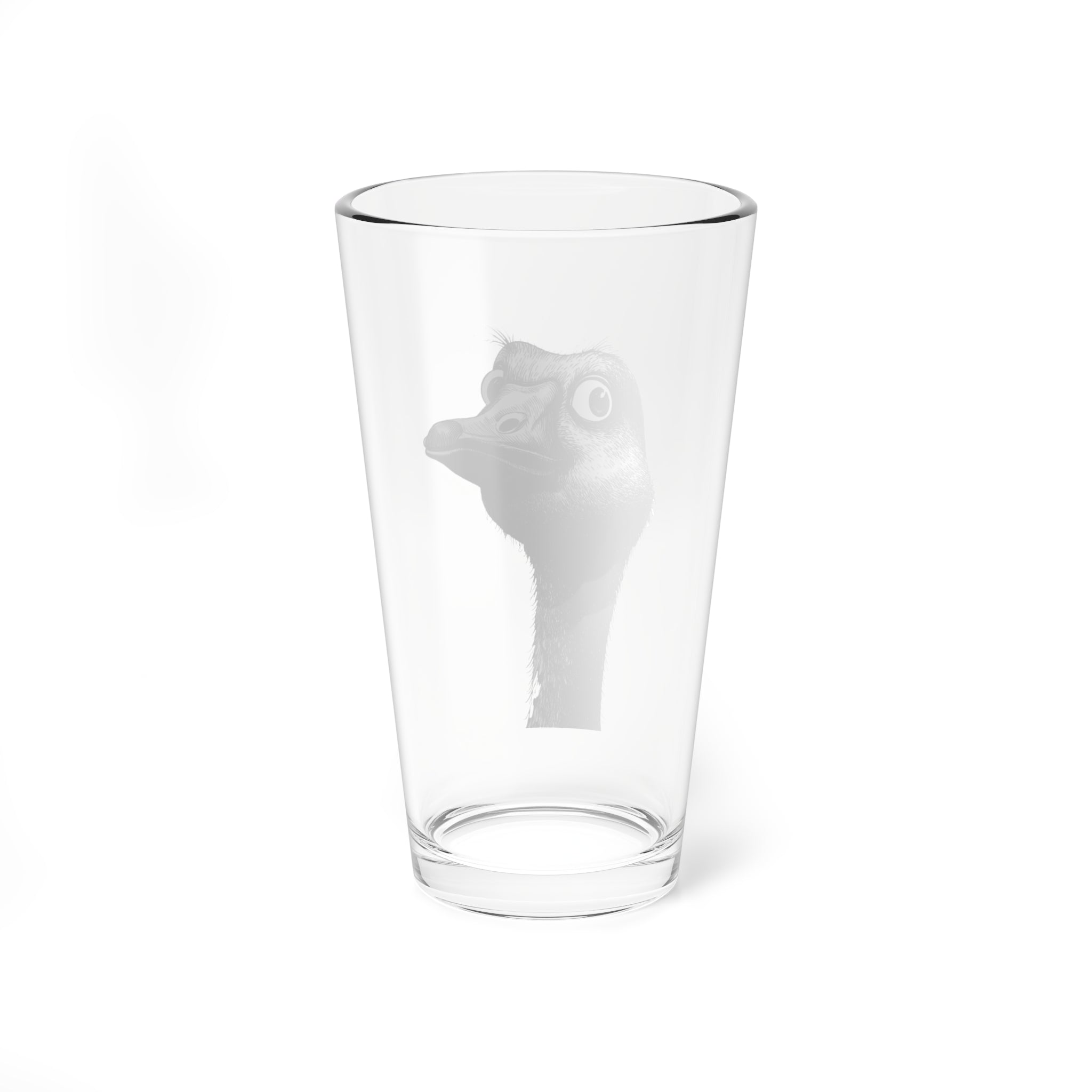 Goose Head 16oz Mixing Glass – Funny Retro Goose Illustration Pint Glass
