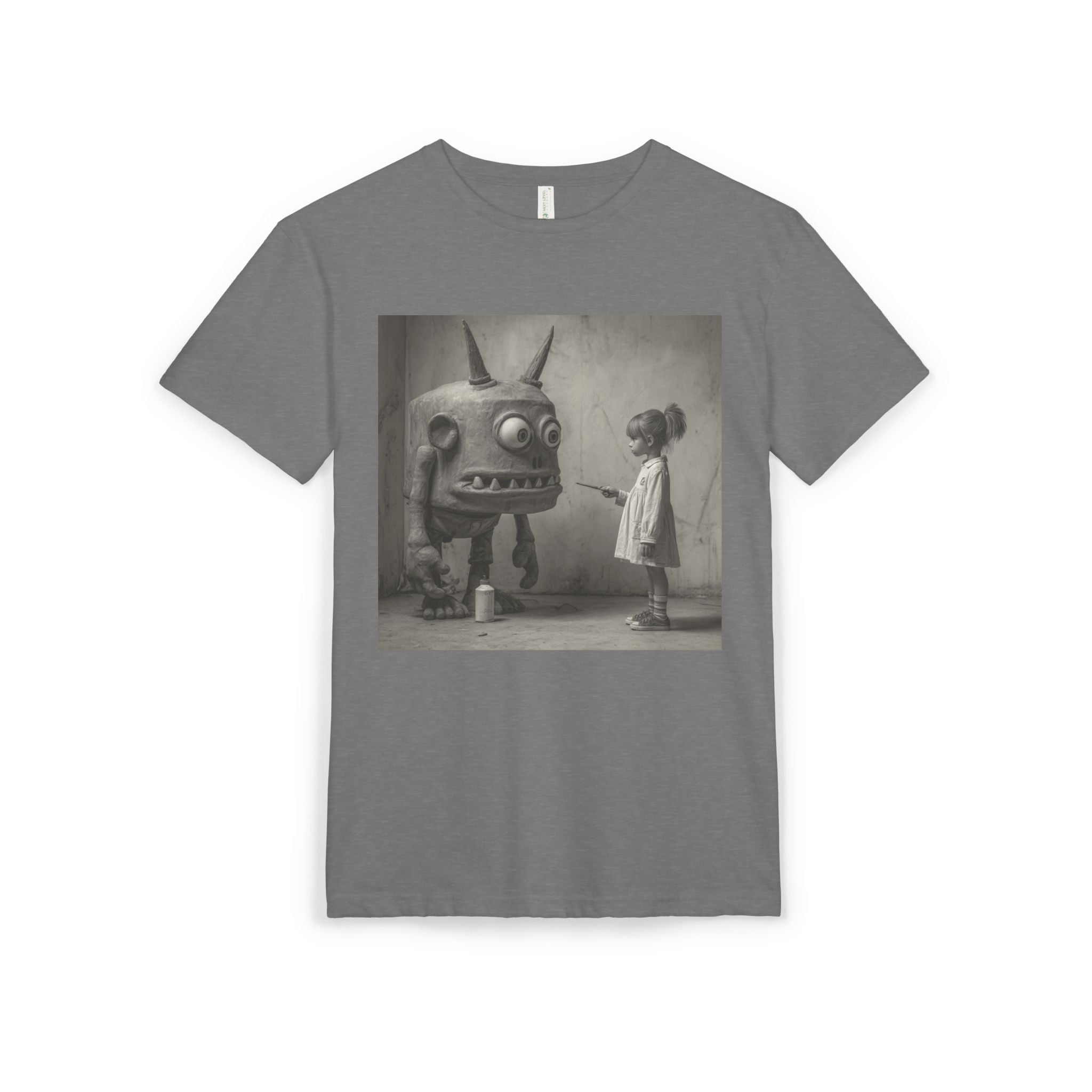 Retro Monochrome Monster Encounter T-Shirt