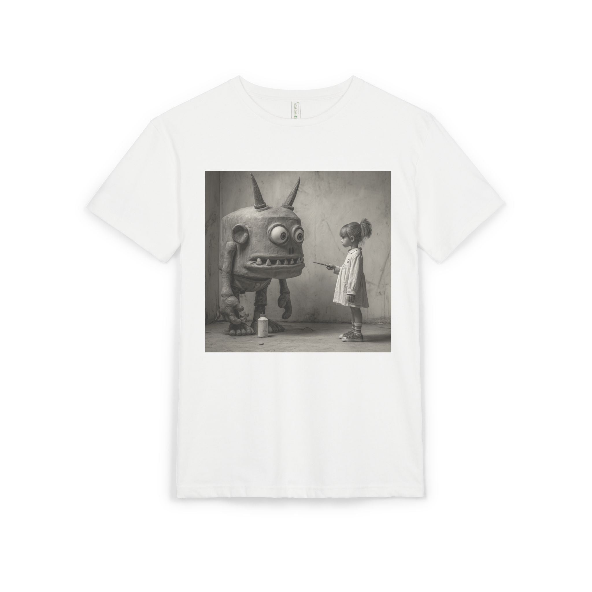 Retro Monochrome Monster Encounter T-Shirt