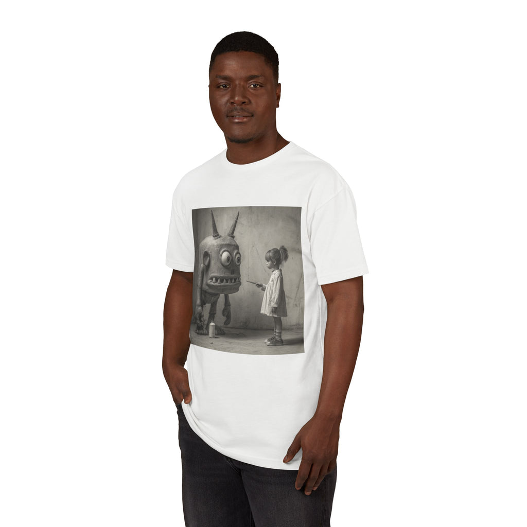 Retro Monochrome Monster Encounter T-Shirt