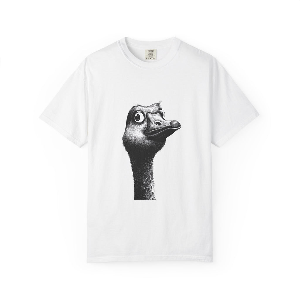 Goose Head Graphic T-Shirt — Quirky Animal Portrait Tee