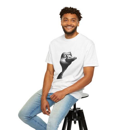Goose Head Graphic T-Shirt — Quirky Animal Portrait Tee