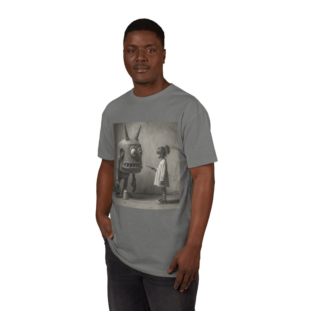Retro Monochrome Monster Encounter T-Shirt