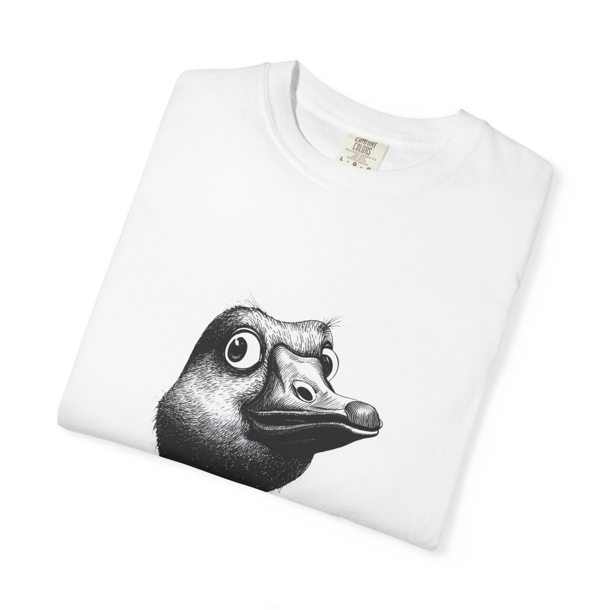 Goose Head Graphic T-Shirt — Quirky Animal Portrait Tee