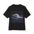 Cosmic Wave Tee — Rainbow Nebula Surf Graphic T-Shirt